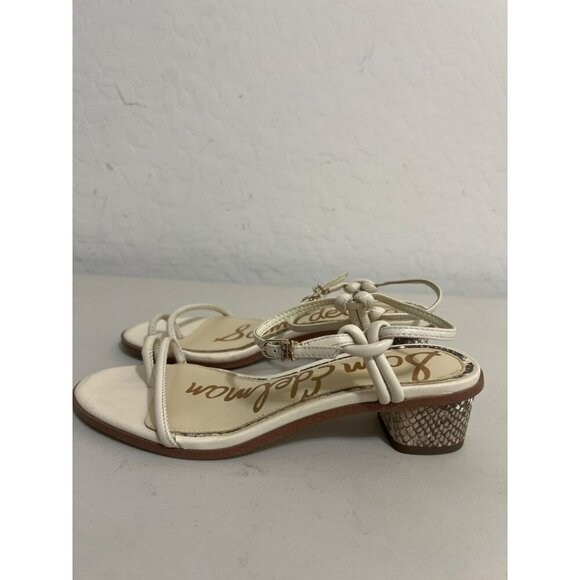 Sam Edelman Isle Sz 7 Heeled Sandals Snake Print Heel - Picture 2 of 6